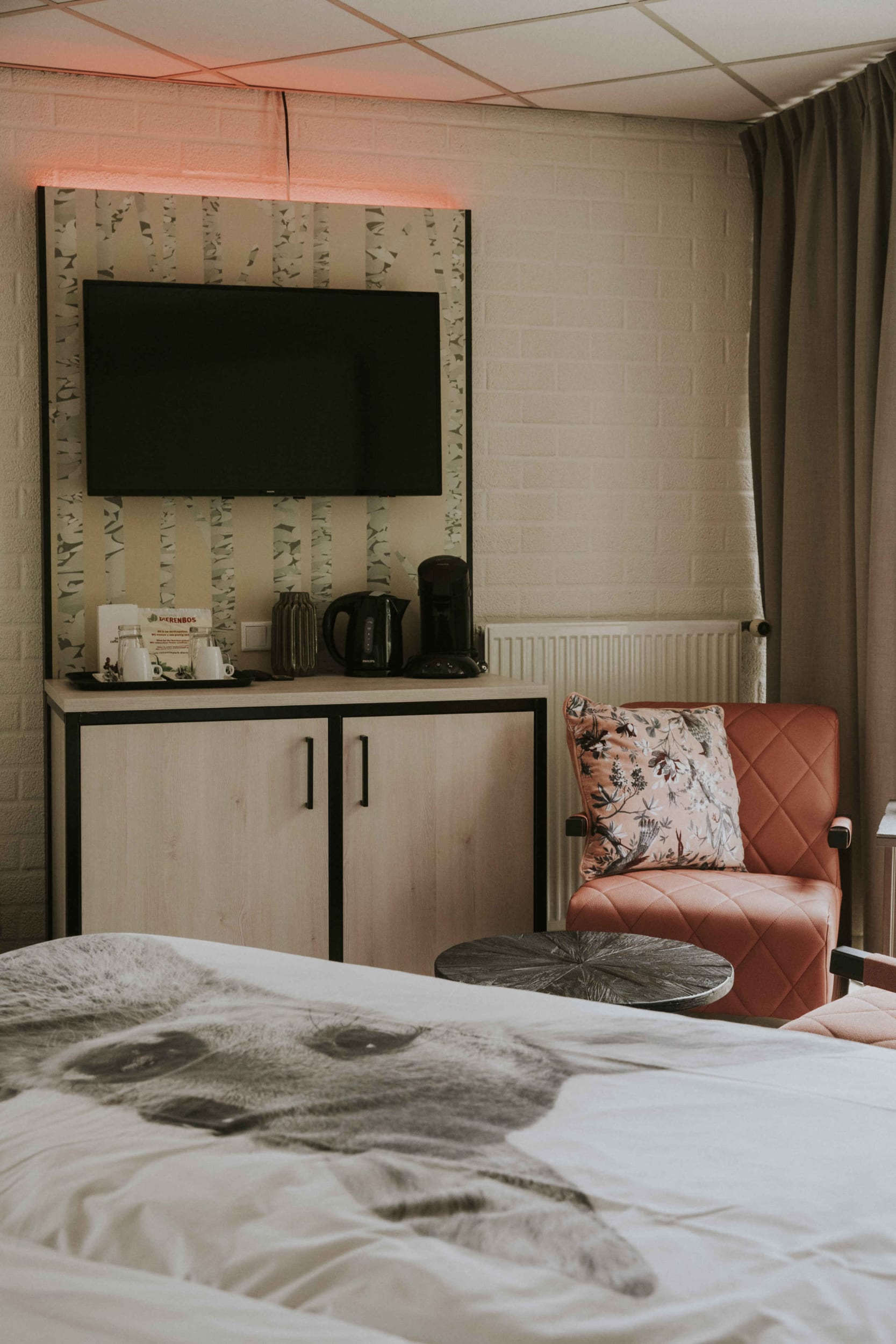 slaapkamer-televisie-kamer-vlinder-vakantiepar
